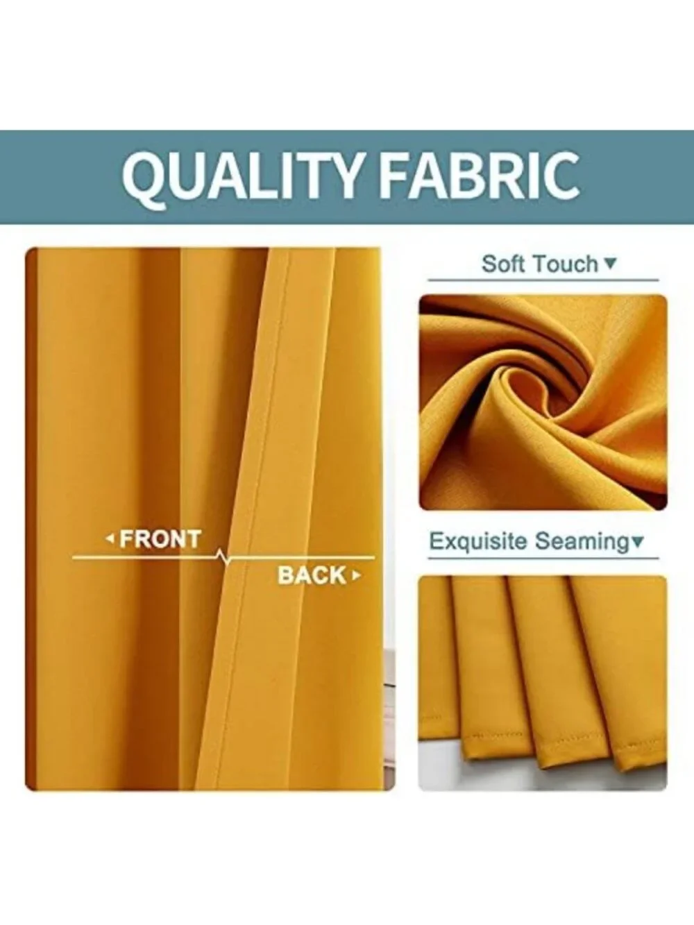 Room Darkening Curtains for Bedroom & Living Room, 63 Inch Length, Light